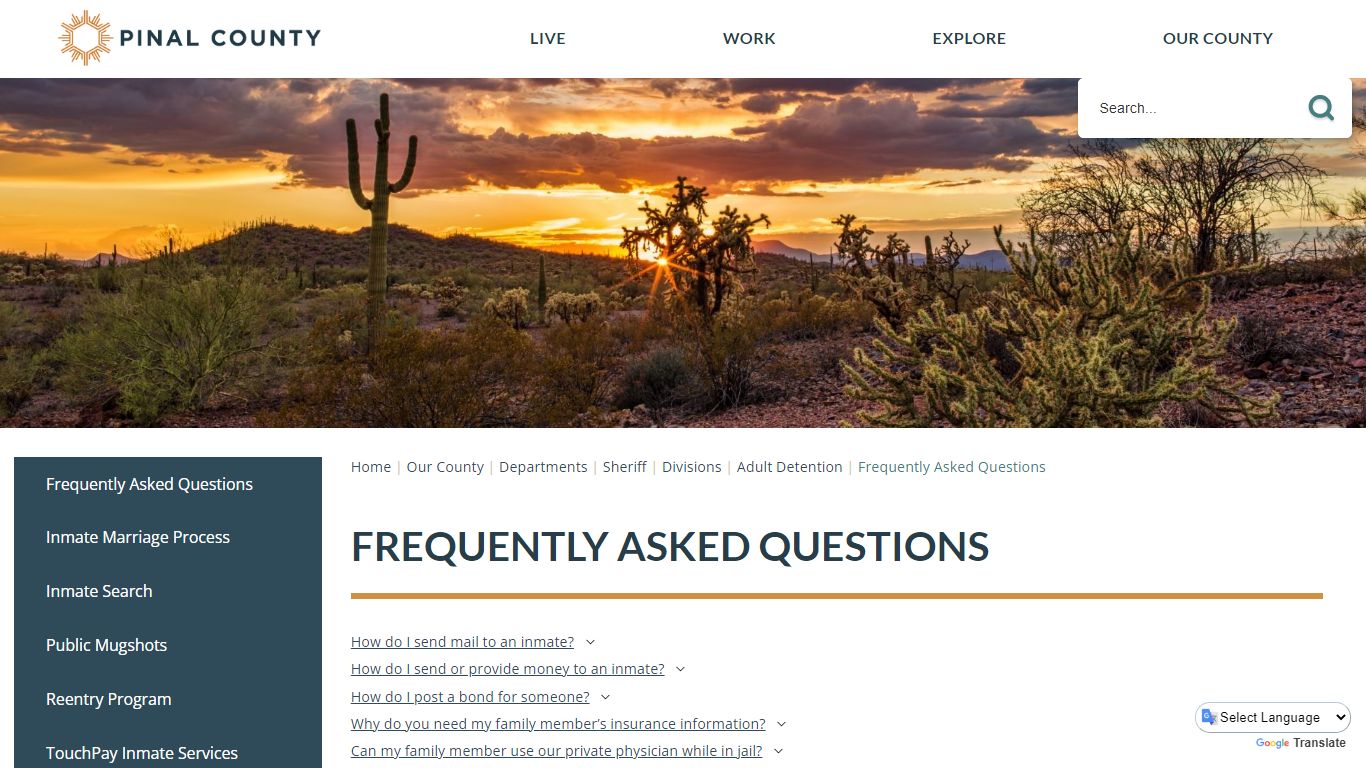 Frequently Asked Questions | Pinal County, AZ
